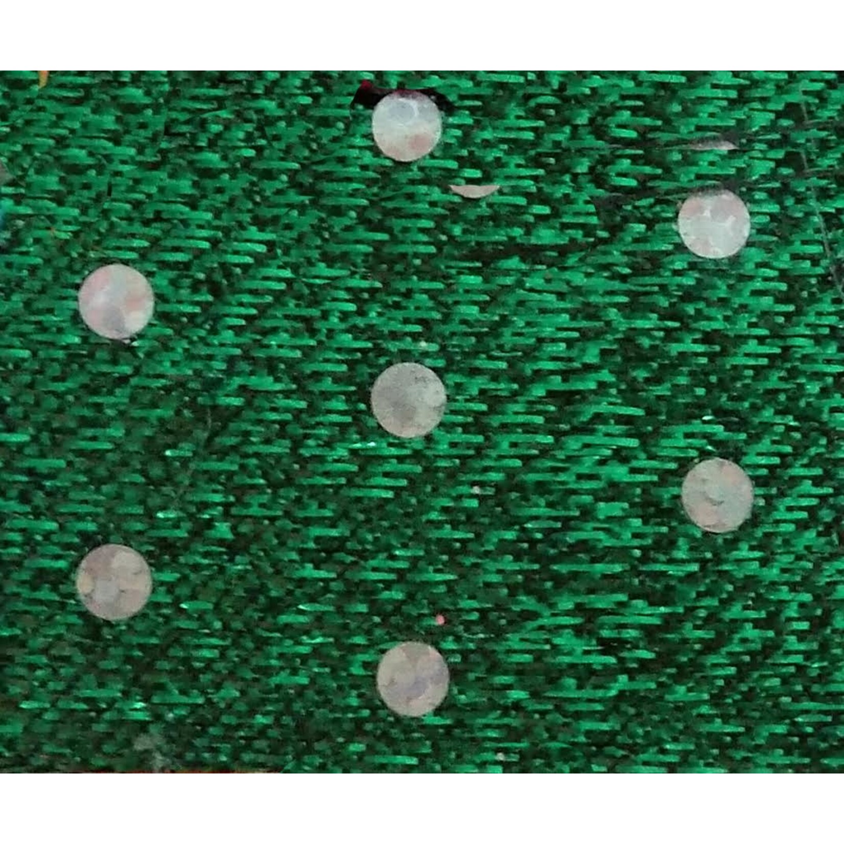 Metallic Lame with Dots 45 Inches -  Emerald  Green