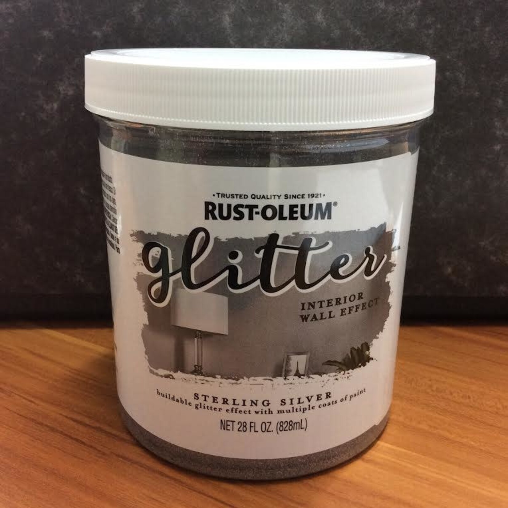 Rustoleum Glitter Interior Wall Paint Sterling Silver 828ml