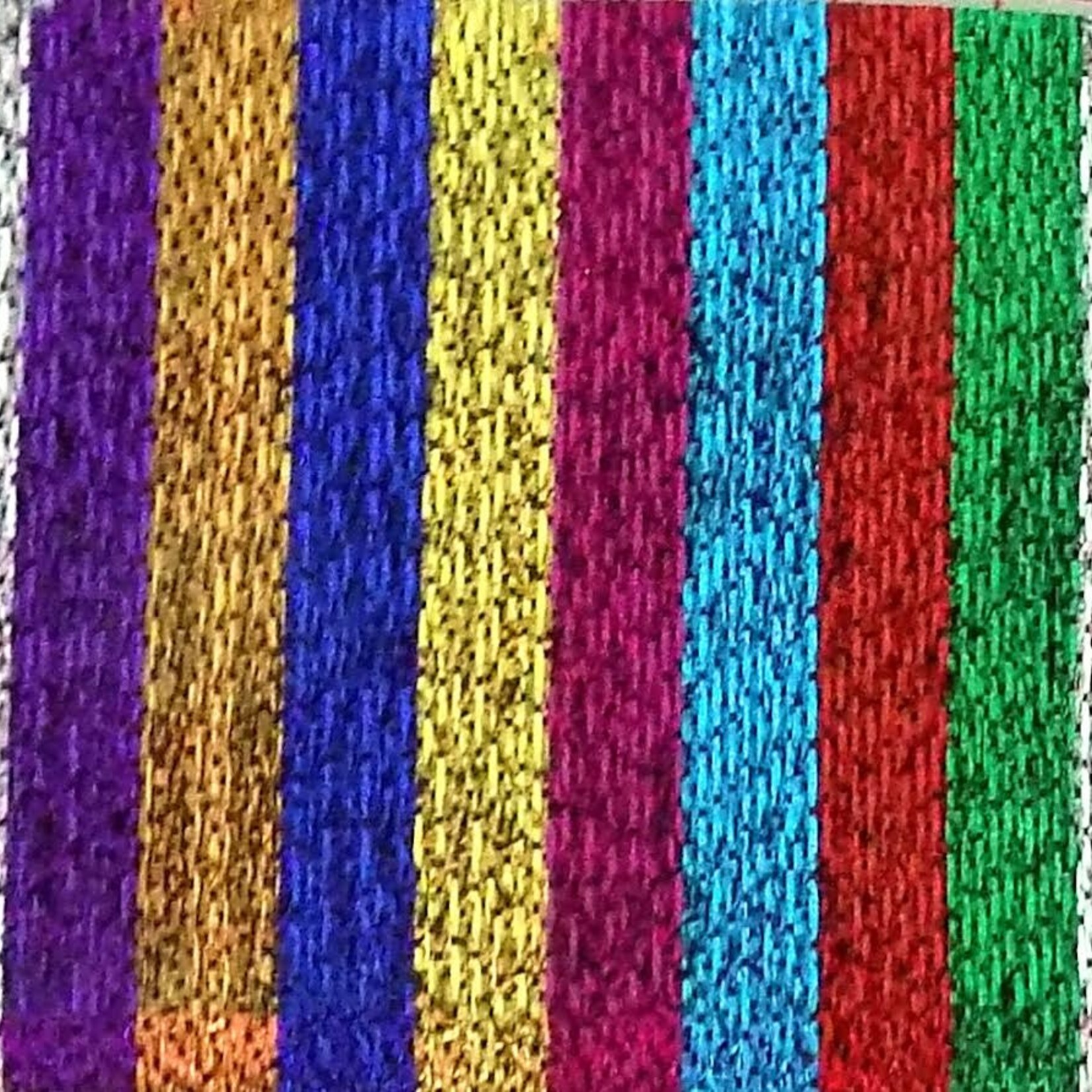 Metallic Stripe Lame - Multi