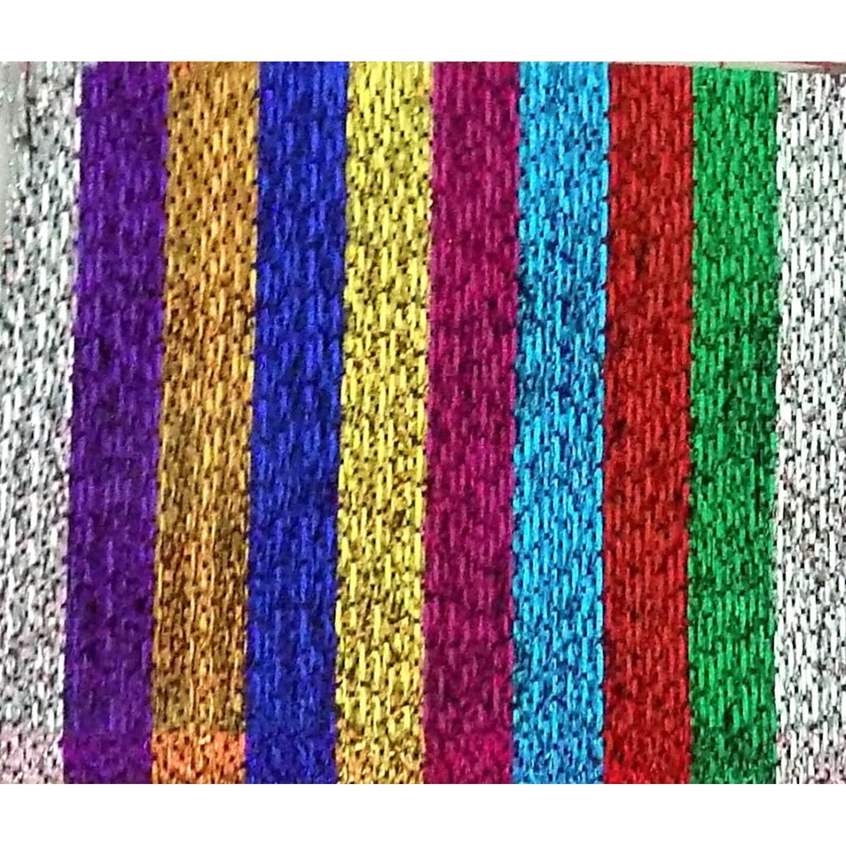 Metallic Stripe Lame - Multi