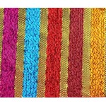 Metallic Stripe Lame - Multi & Gold