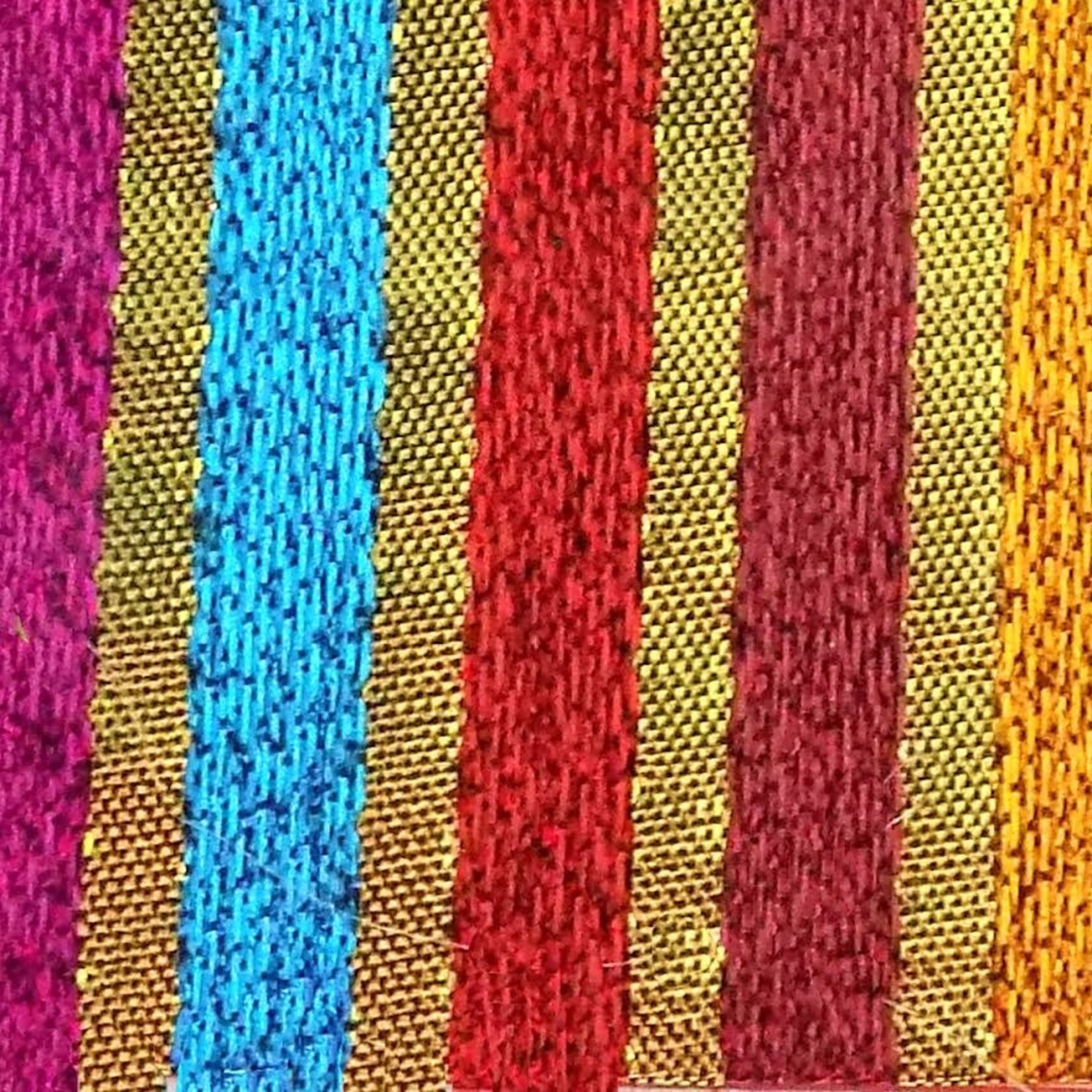 Metallic Stripe Lame - Multi & Gold