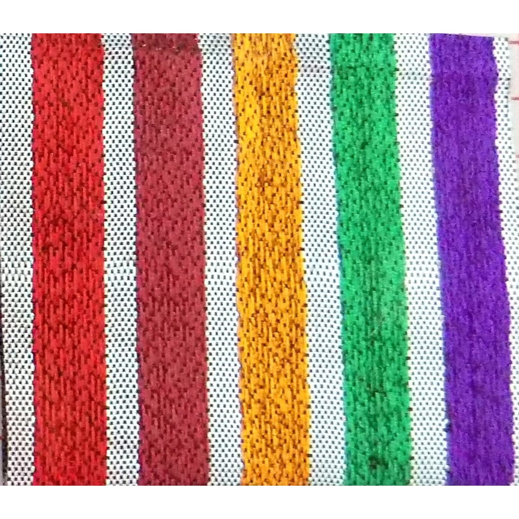 Metallic Stripe Lame  Multi & Silver