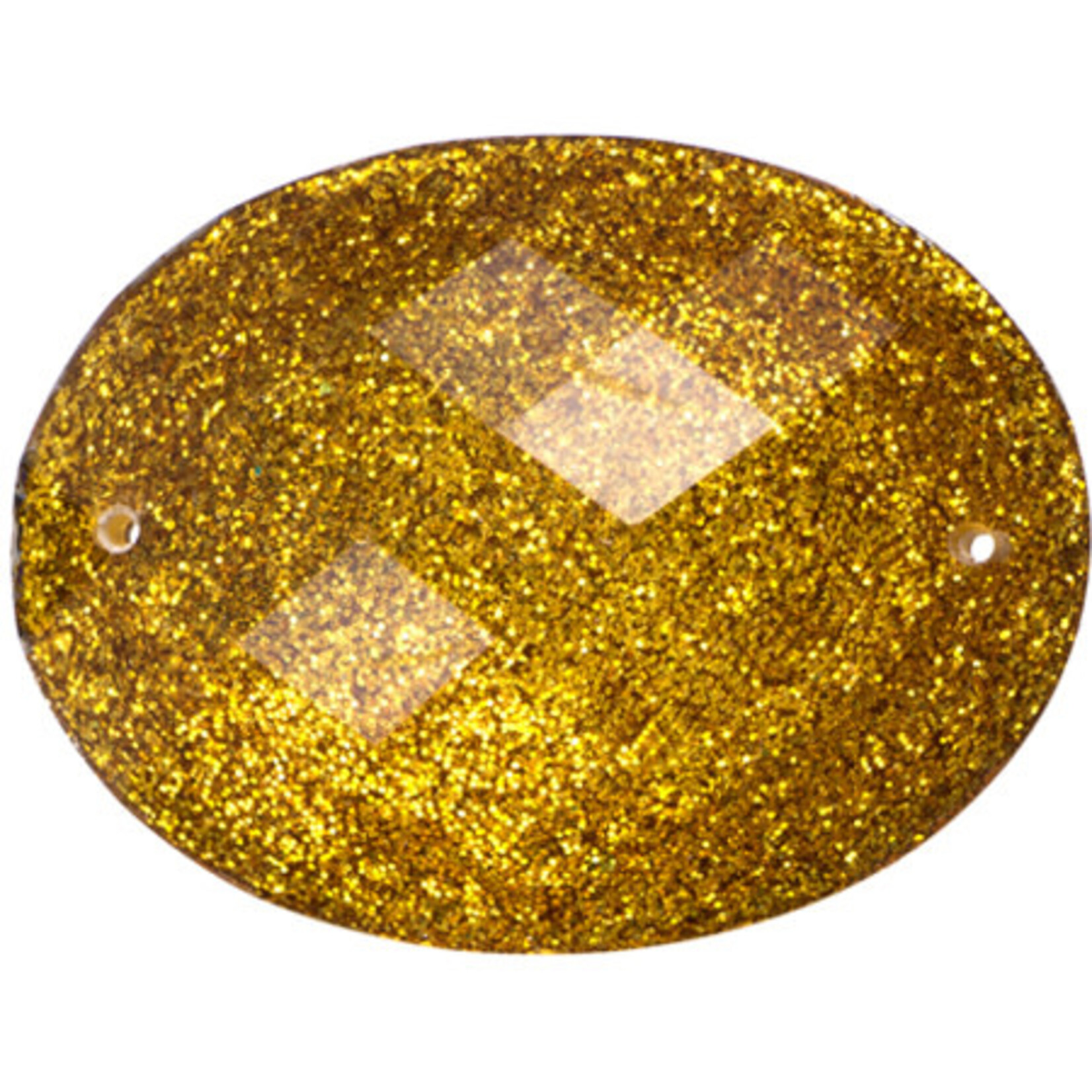 Resin Sew-on Glitter Stone 30x40mm Oval