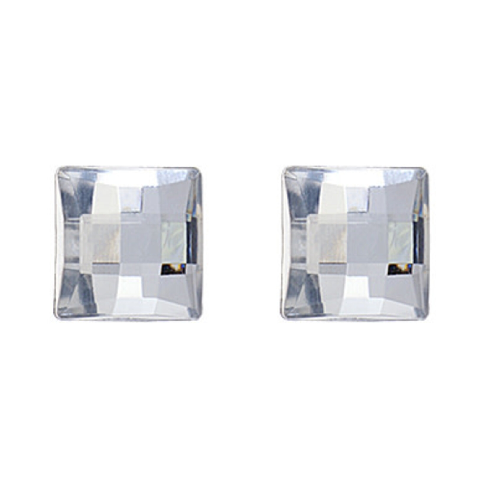 Acrylic Facetted Rhinestone Square (100 Pcs)