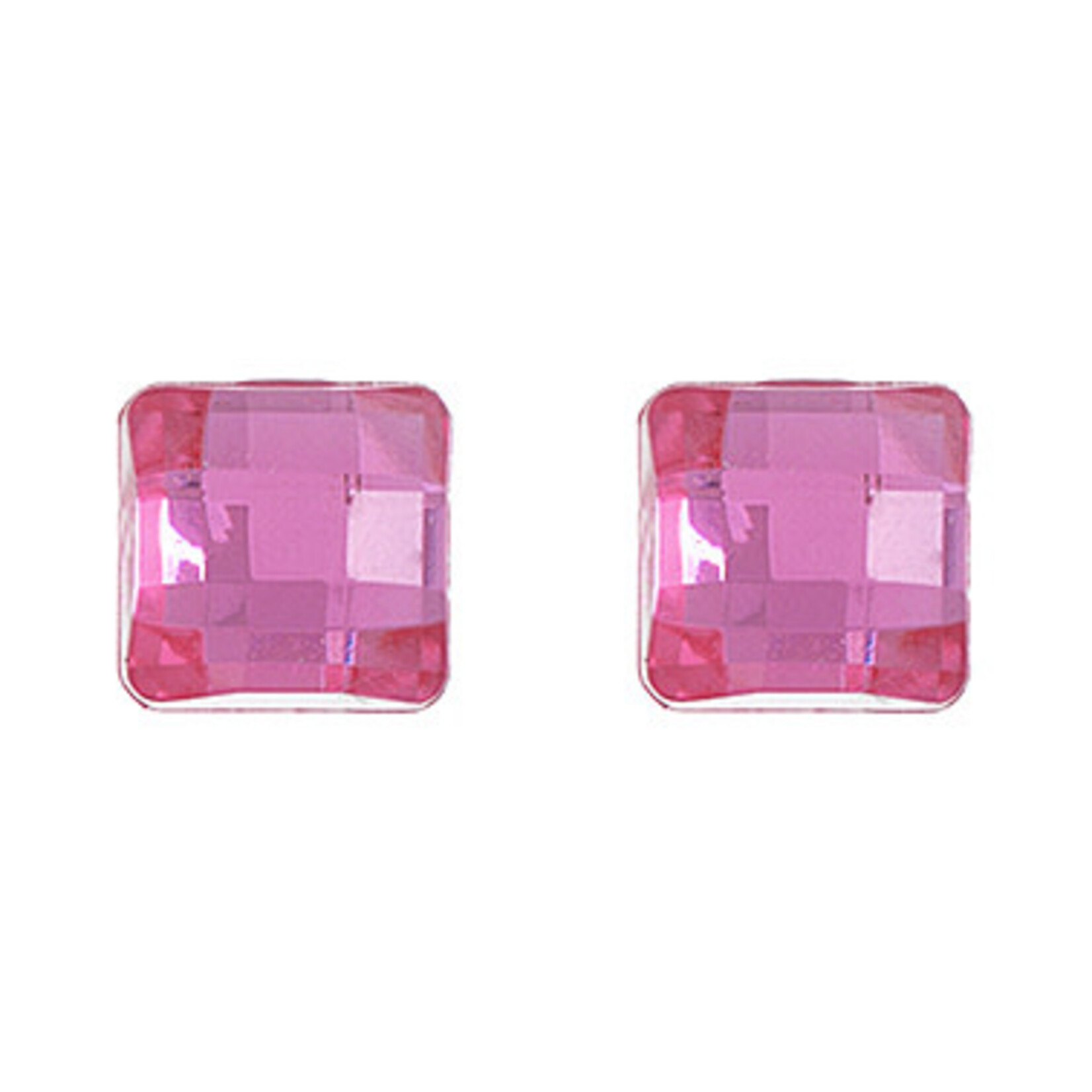 Acrylic Facetted Rhinestone Square (100 Pcs)