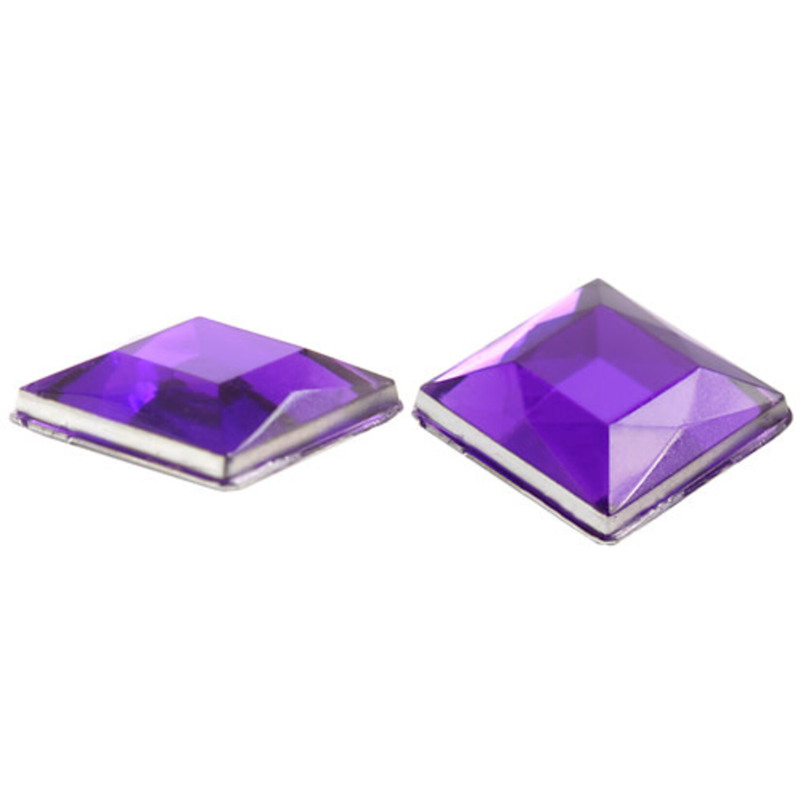 Acrylic Facetted Rhinestone Square (100 Pcs)