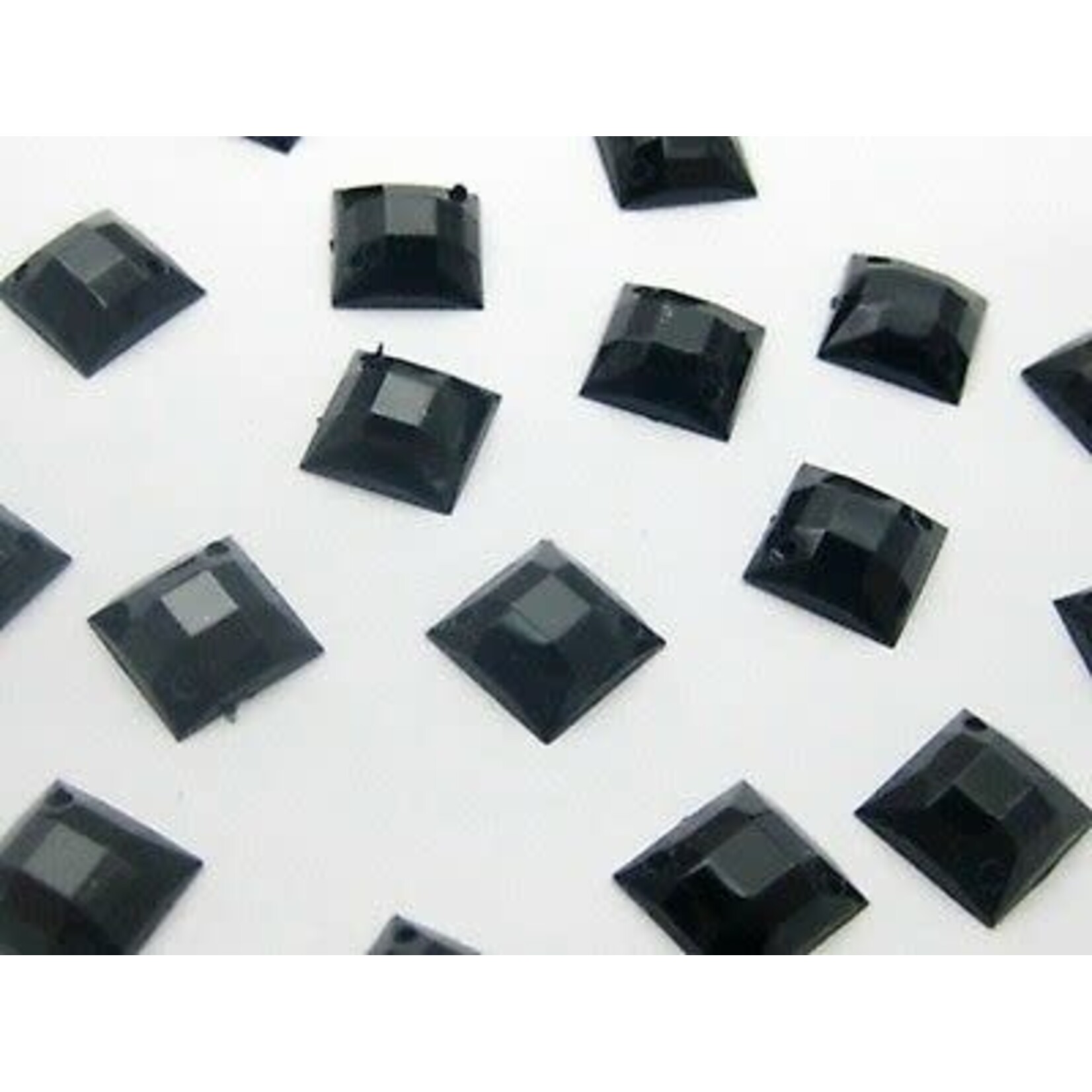 Acrylic Facetted Rhinestone Square (100 Pcs)