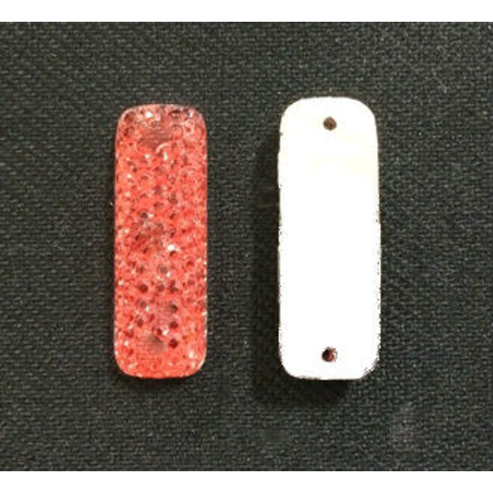 Resin Sew-on Sparkle Stone 8x24mm Rectangle (10 Pieces)