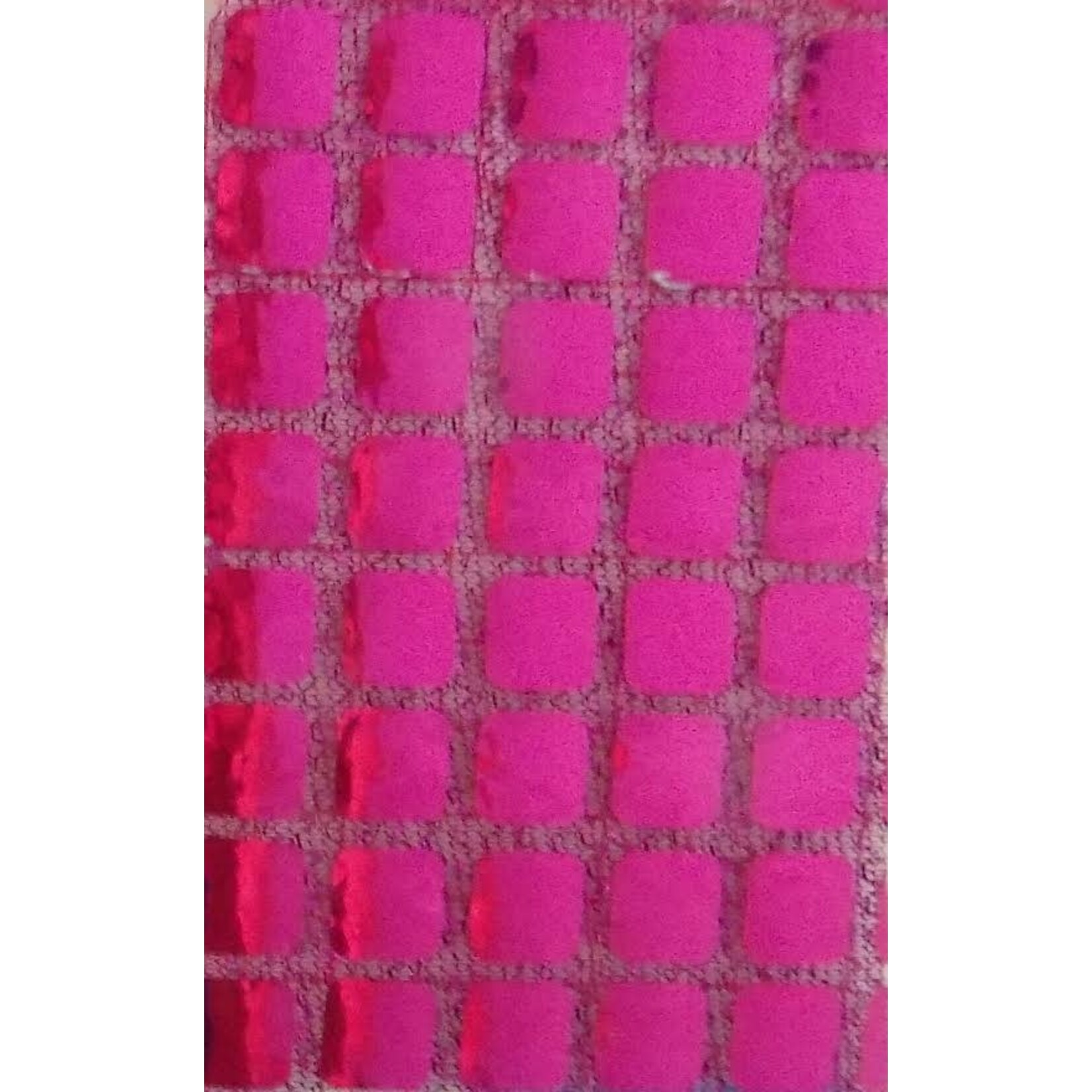 Square Sequins Lame 45 Inches - Fuchsia