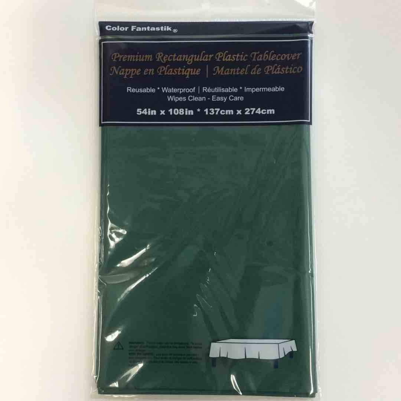 Vinyl Rectangle Tablecloth 54" x 108" -