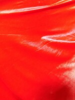 Leather Look Spandex - White & Red