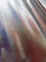 Leather Look Spandex - White & Silver