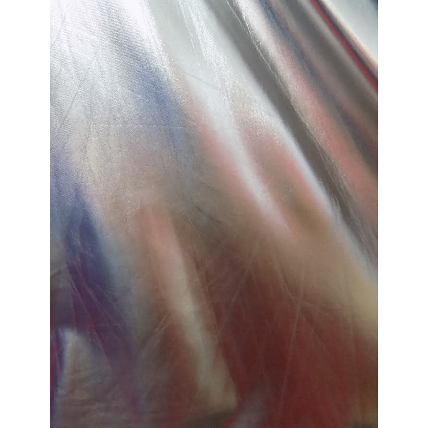 Leather Look Spandex - White & Silver