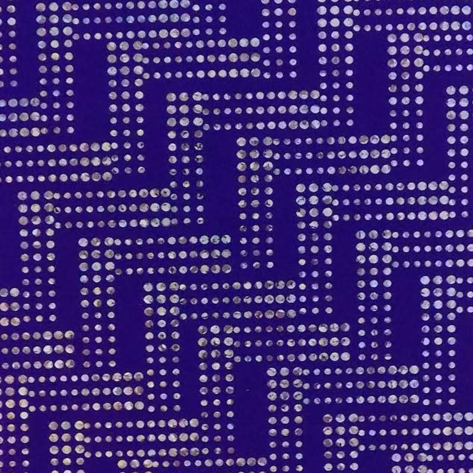 Holographic Dot Maze Pattern Spandex - Purple