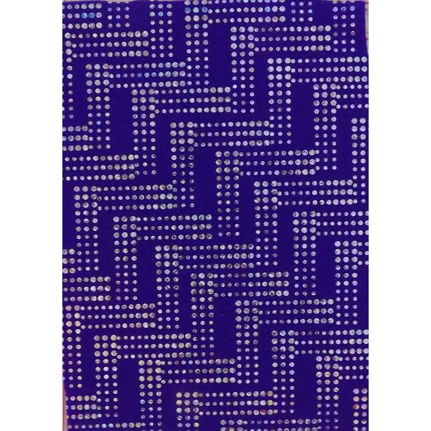 Holographic Dot Maze Pattern Spandex - Purple