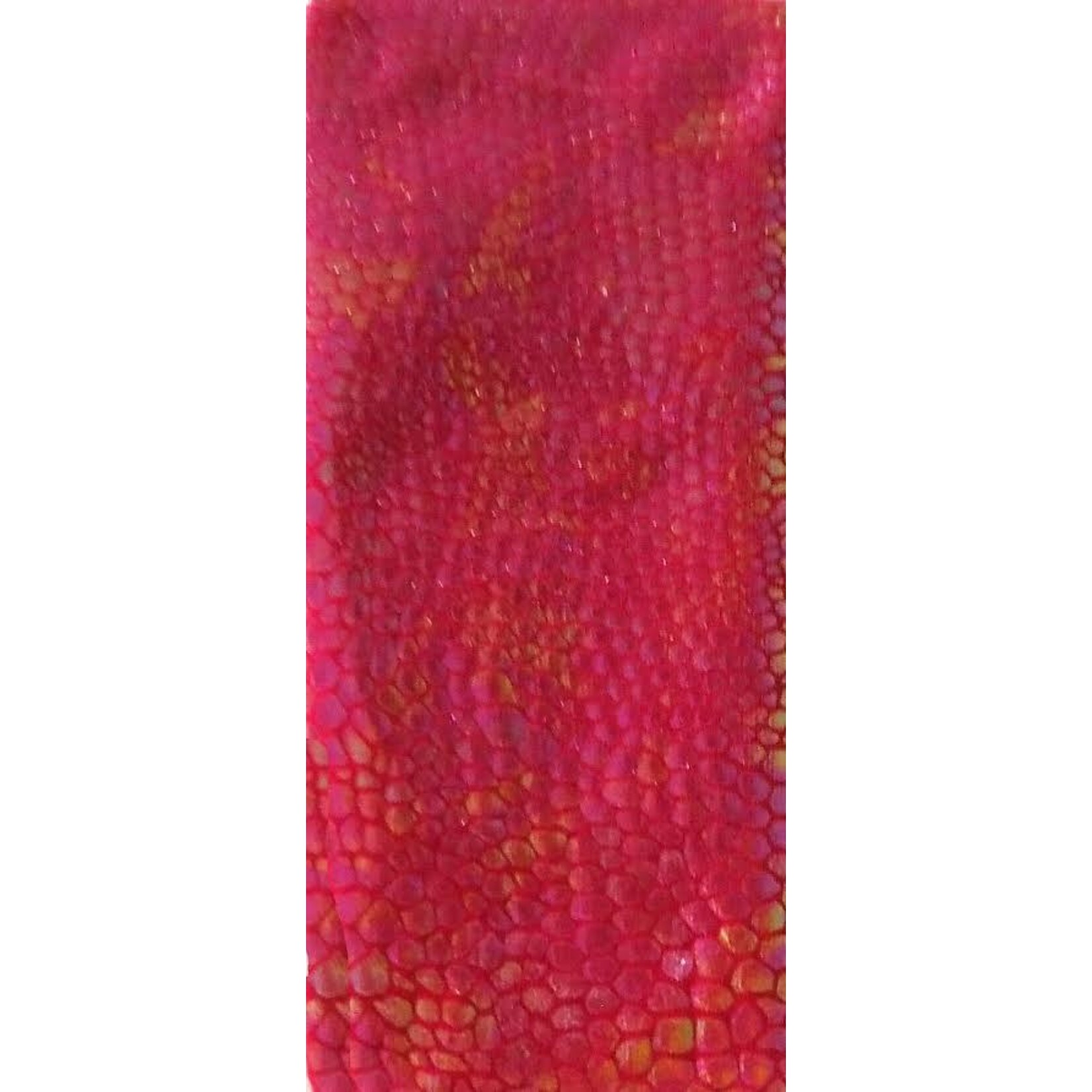 Spandex Holographic Snake Skin Red