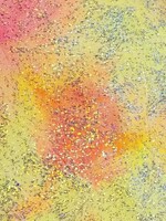 Spandex Tie Dye Hologram Orange & Yellow