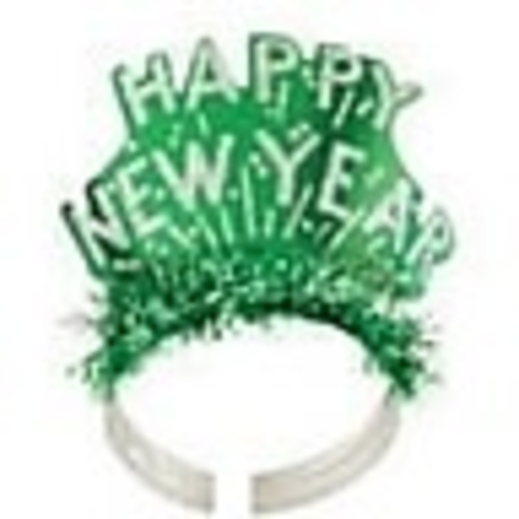 Glitter Happy New Year Tiaras with Metallic Fringe/tinsel