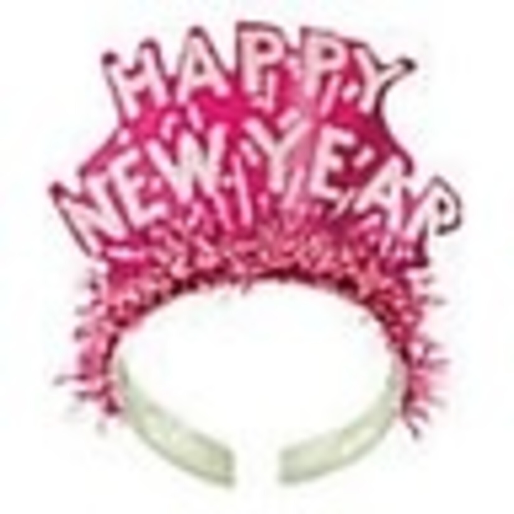 Glitter Happy New Year Tiaras with Metallic Fringe/tinsel