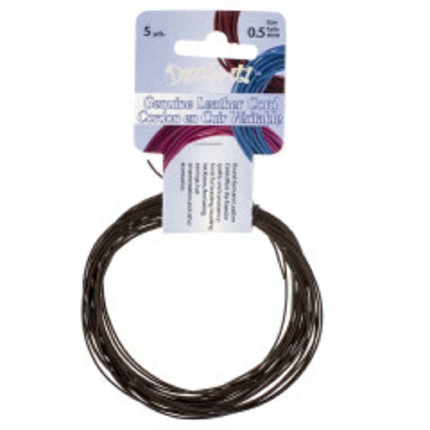 Dazzle-It Genuine Leather Cord 5 yards 0.5mm Round