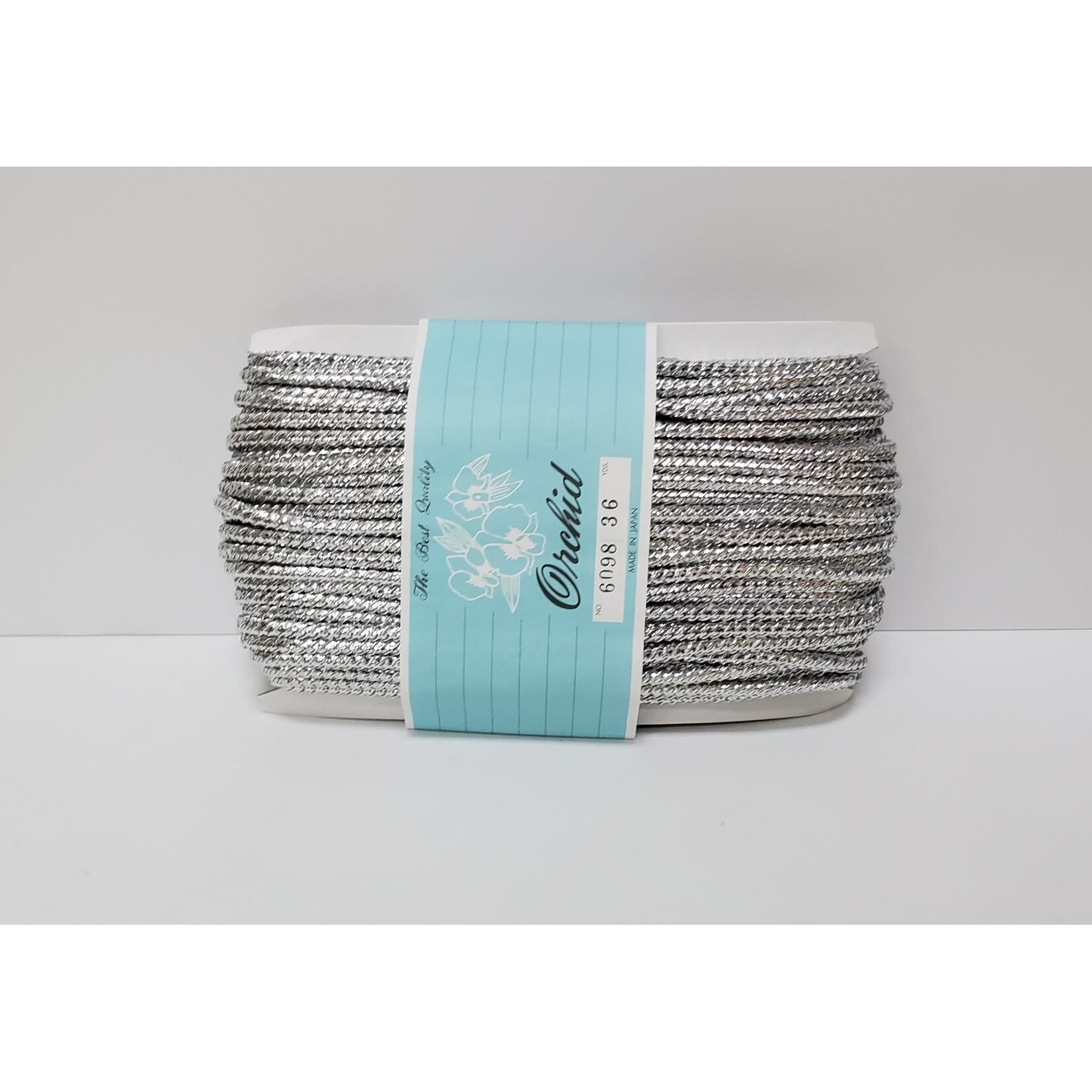 Metallic Yarn Cord Silver 36 Yards