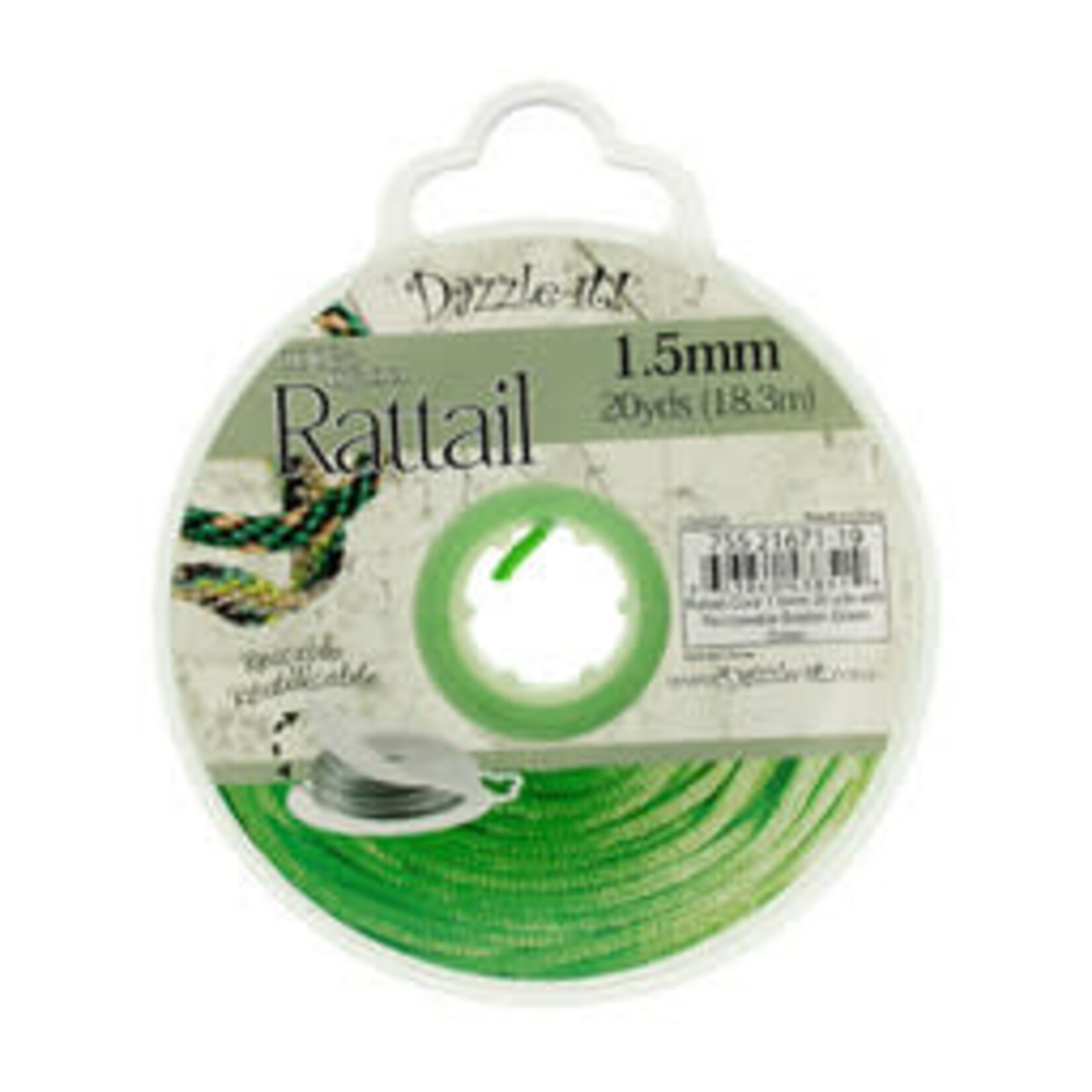 Rattail Cord With Re-Useable Bobbin (20 Yards)