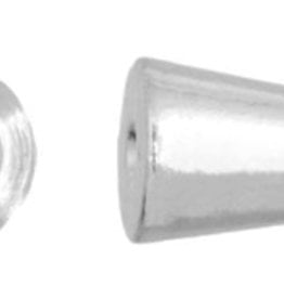 Beadalon Memory Wire End Caps Plated Silver 6.5mm Circular