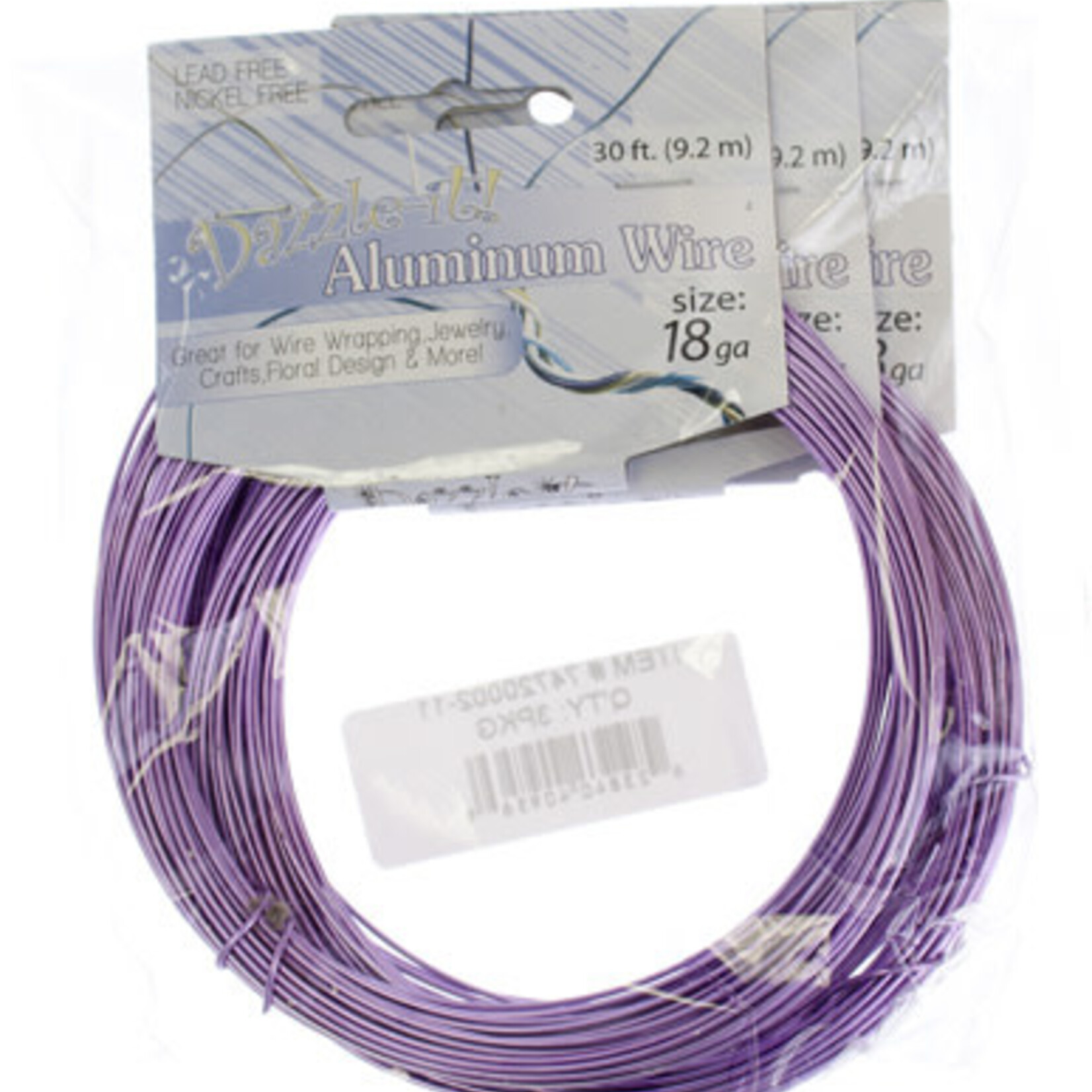 Aluminum Jewelry Wire 30 feet 18 Guage (1.2mm)