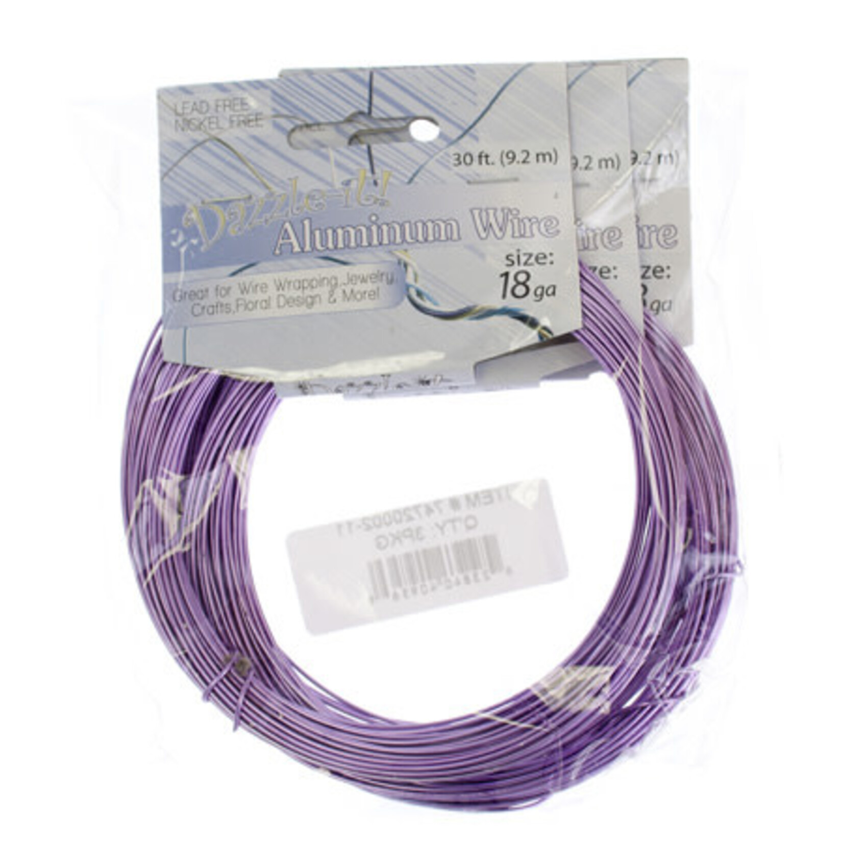 Aluminum Jewelry Wire 30 feet 18 Guage (1.2mm)