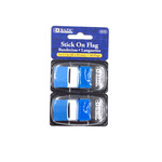 Neon Colour Sticky Flags w/Dispenser (2/pk) - Blue