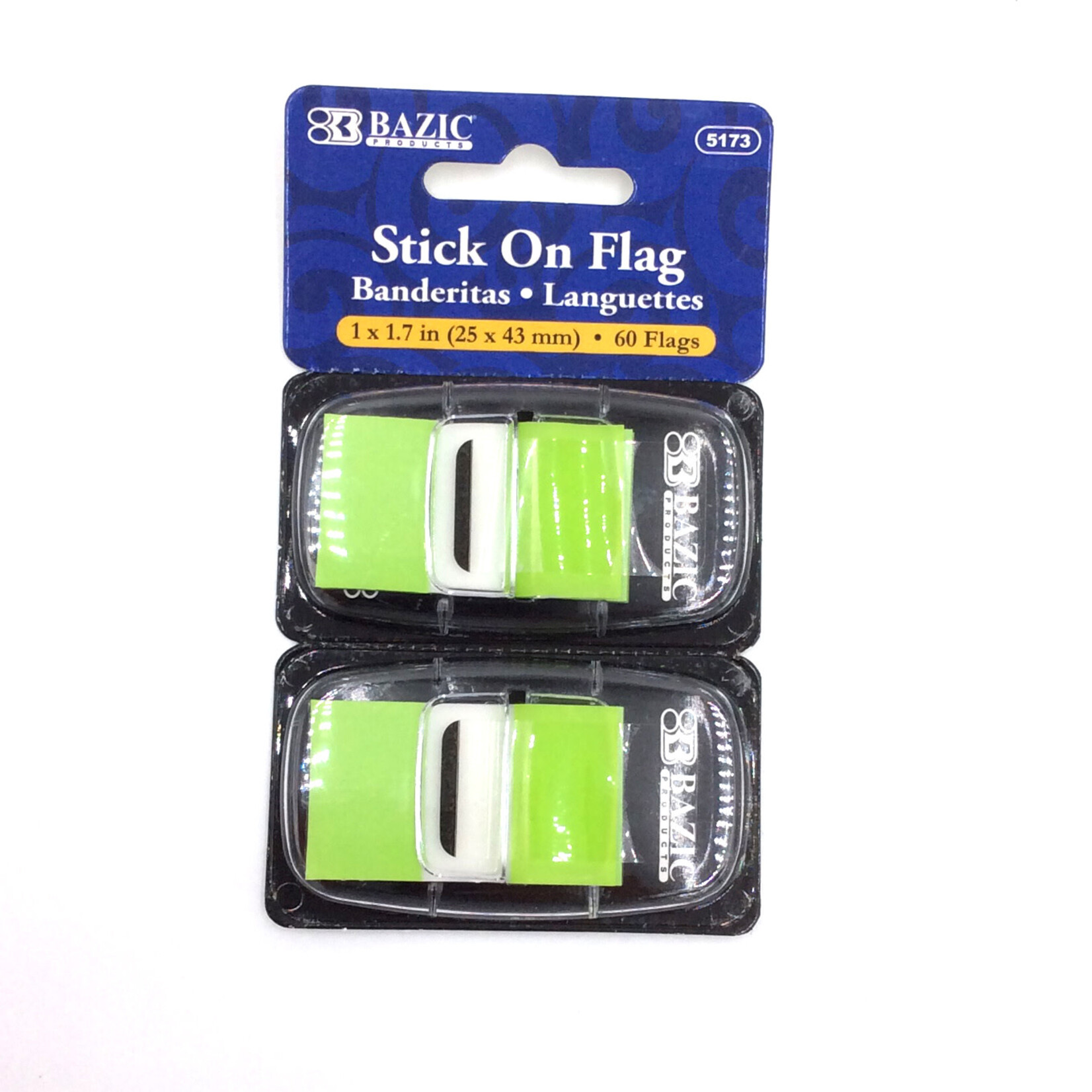 Neon Colour Sticky Flags w/Dispenser (2/pk) - Green