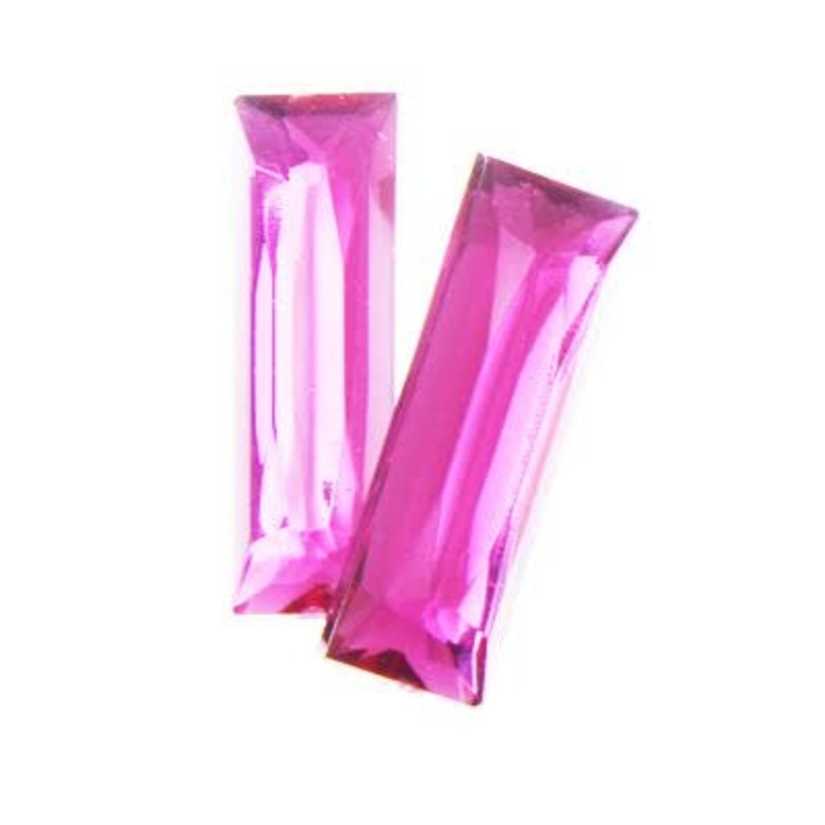 Acrylic Facetted Rhinestone Rectangle (100 Pcs)