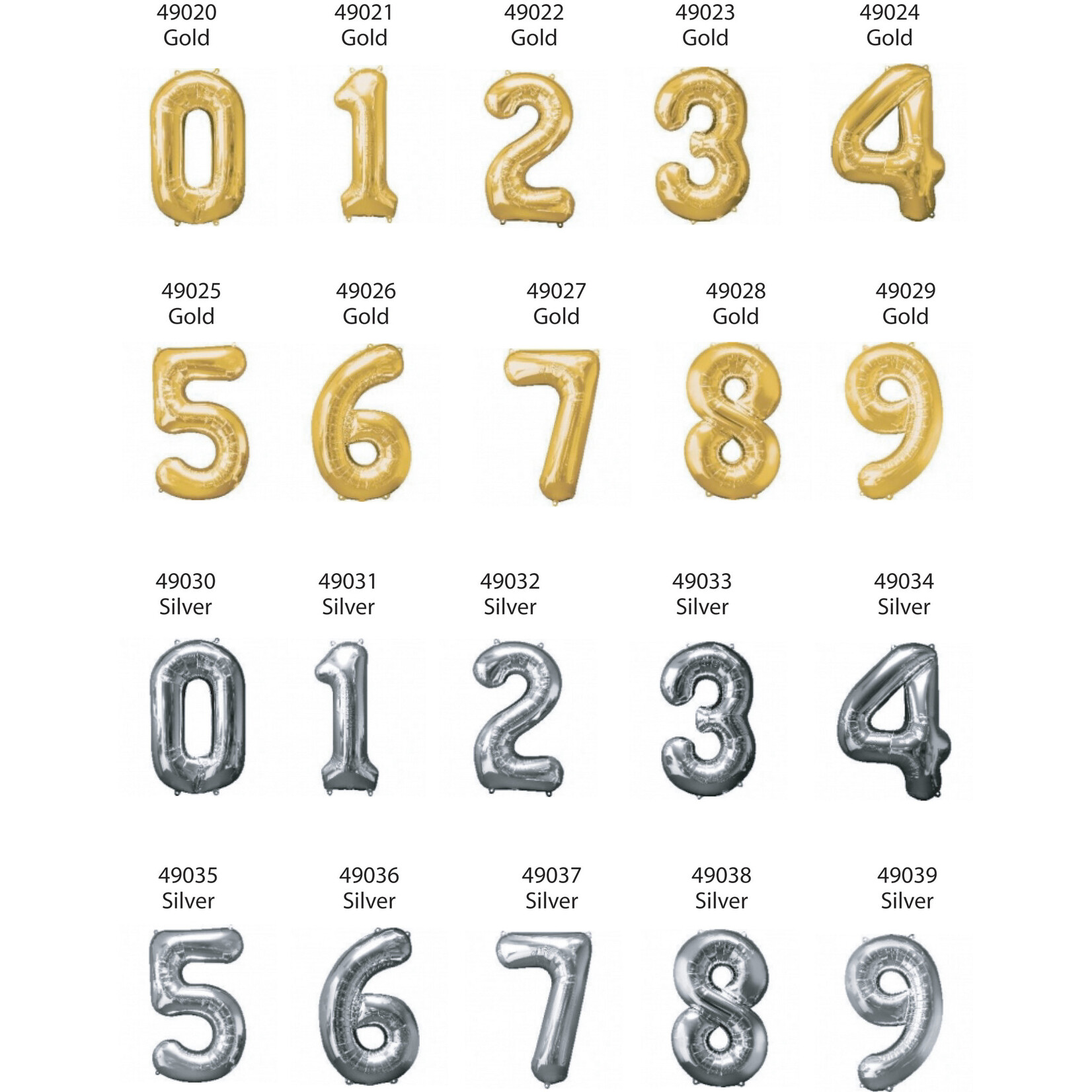 Jumbo Foil Number Balloon 34 Inches