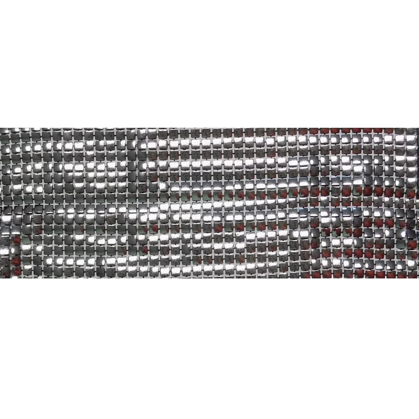 Mesh Trimming Square Black /Silver 10 yds
