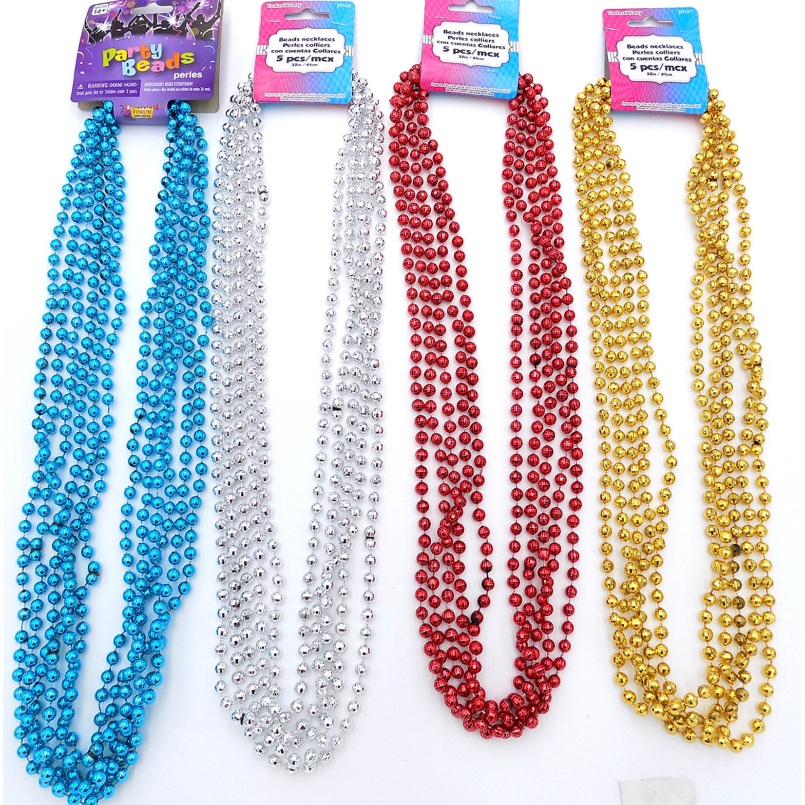 Bead Festive Metal 33 Inches (6ct)