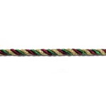 Twist Cord 27/3 Metallic Three Tone - Green, Burgandy & Gold