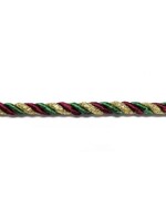 Twist Cord 27/3 Metallic Three Tone - Green, Burgandy & Gold