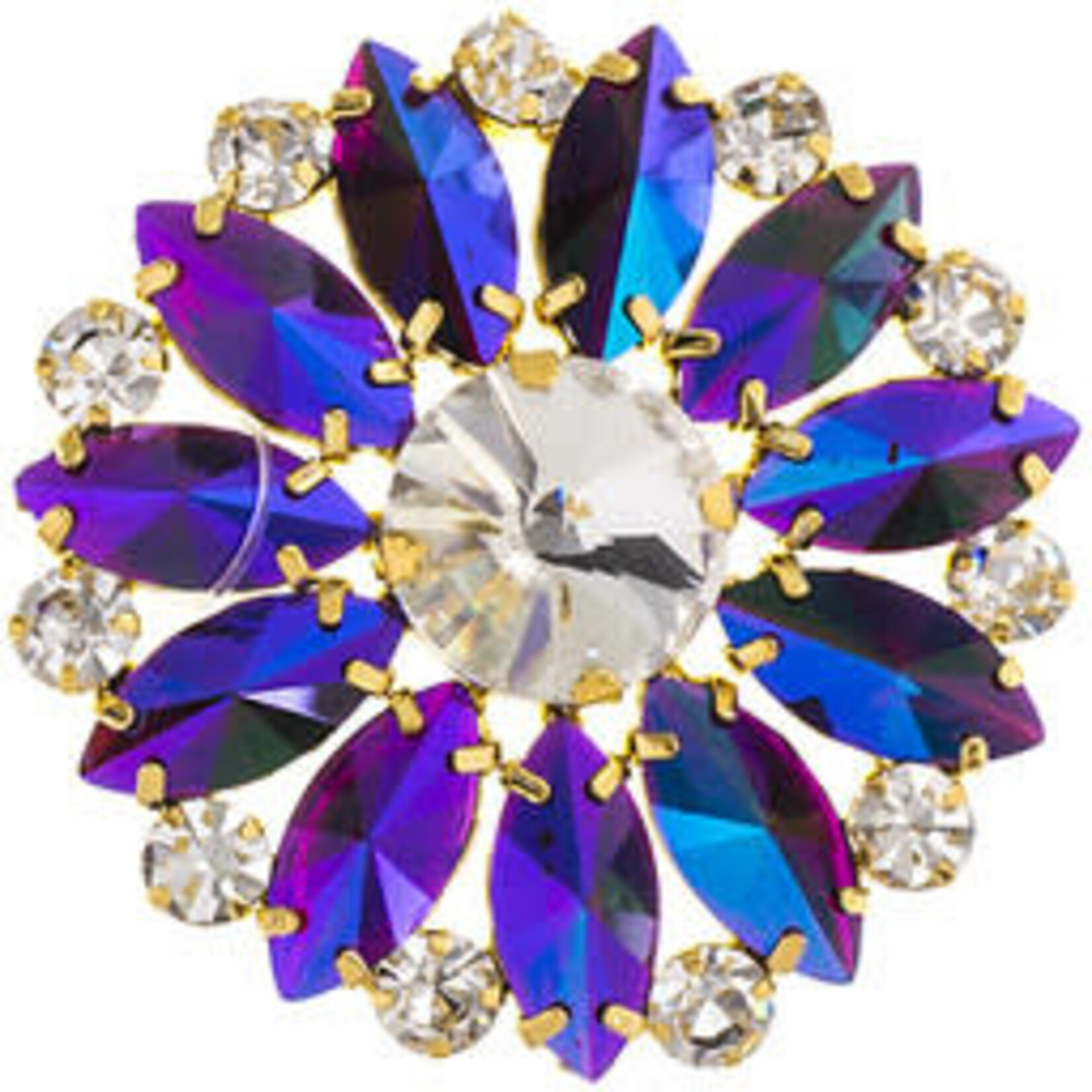 Crystal Motifs Embellishments 4.5cm Round