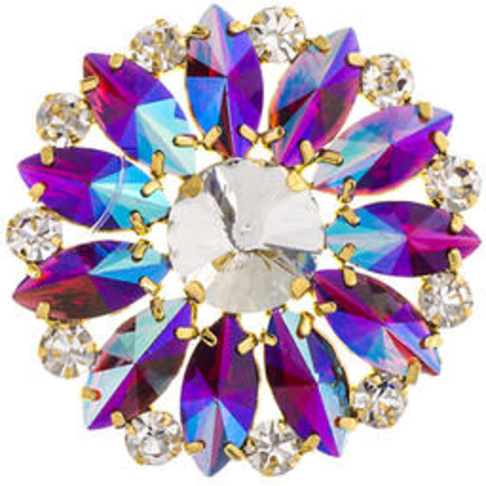 Crystal Motifs Embellishments 4.5cm Round