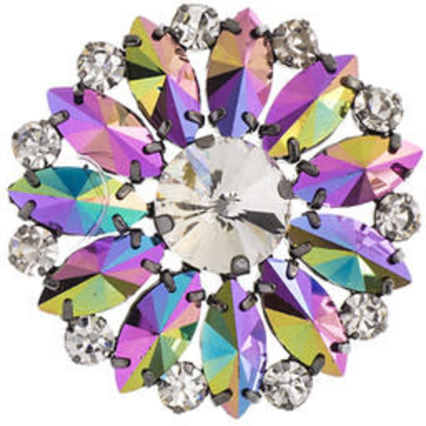 Crystal Motifs Embellishments 4.5cm Round
