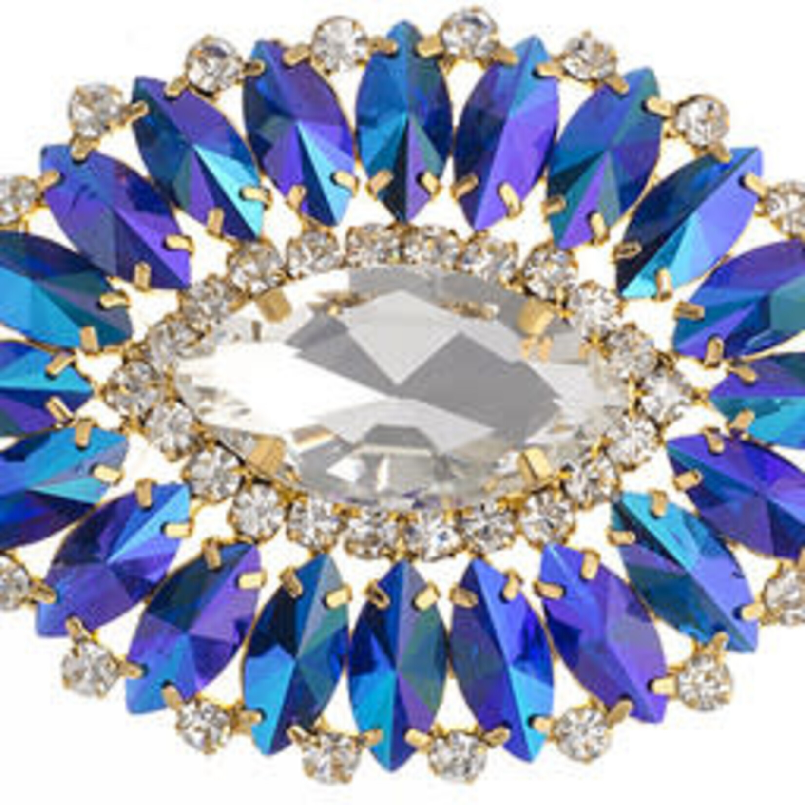 Crystal Motifs Embellishments 6x7cm Oval