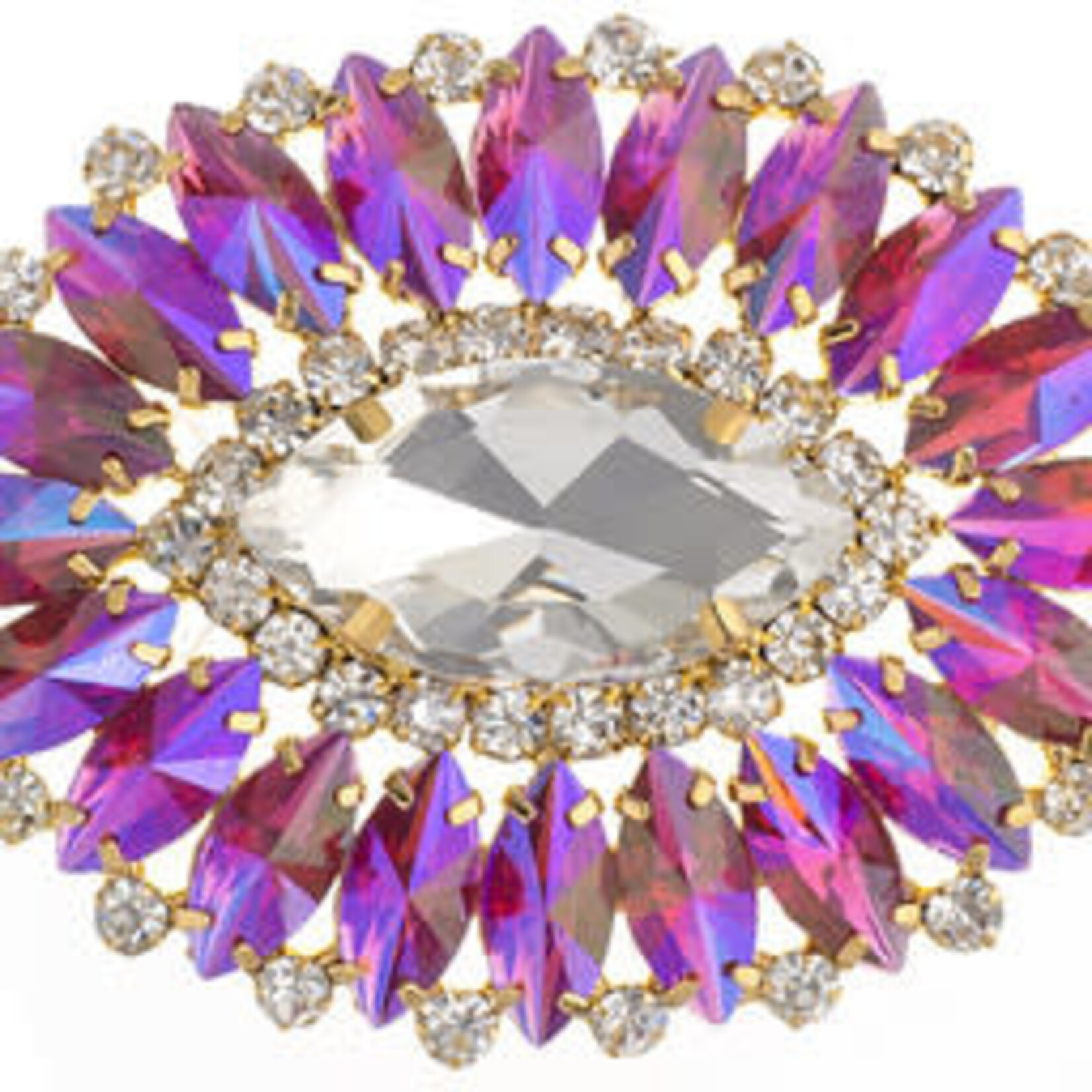 Crystal Motifs Embellishments 6x7cm Oval