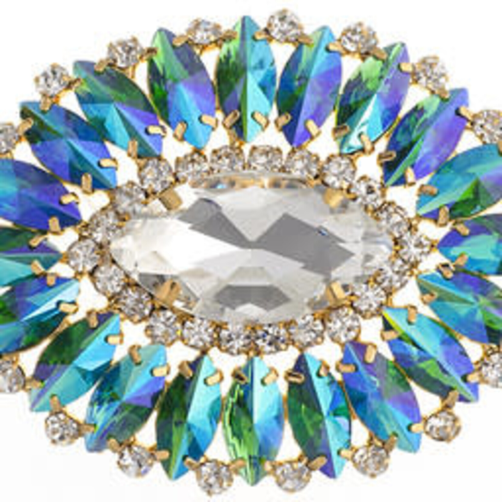 Crystal Motifs Embellishments 6x7cm Oval