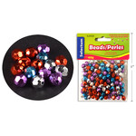 Round Beads 40g/Pk With 1M String - Dark Metallic