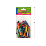 Mini Wood Craft Sticks 56mm 150/Pk - Assorted Colours