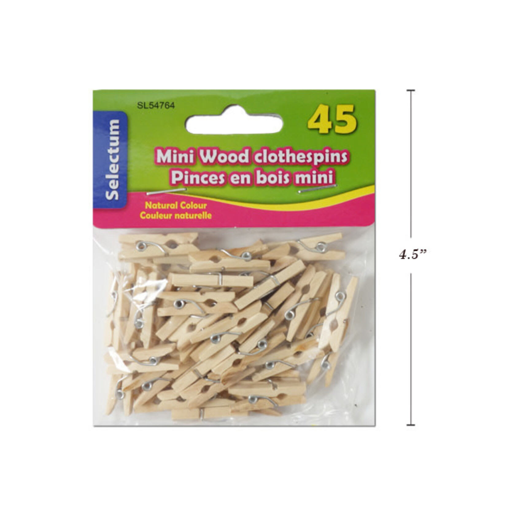 Mini Natural Clothes Pin 25mm (45/Pack)