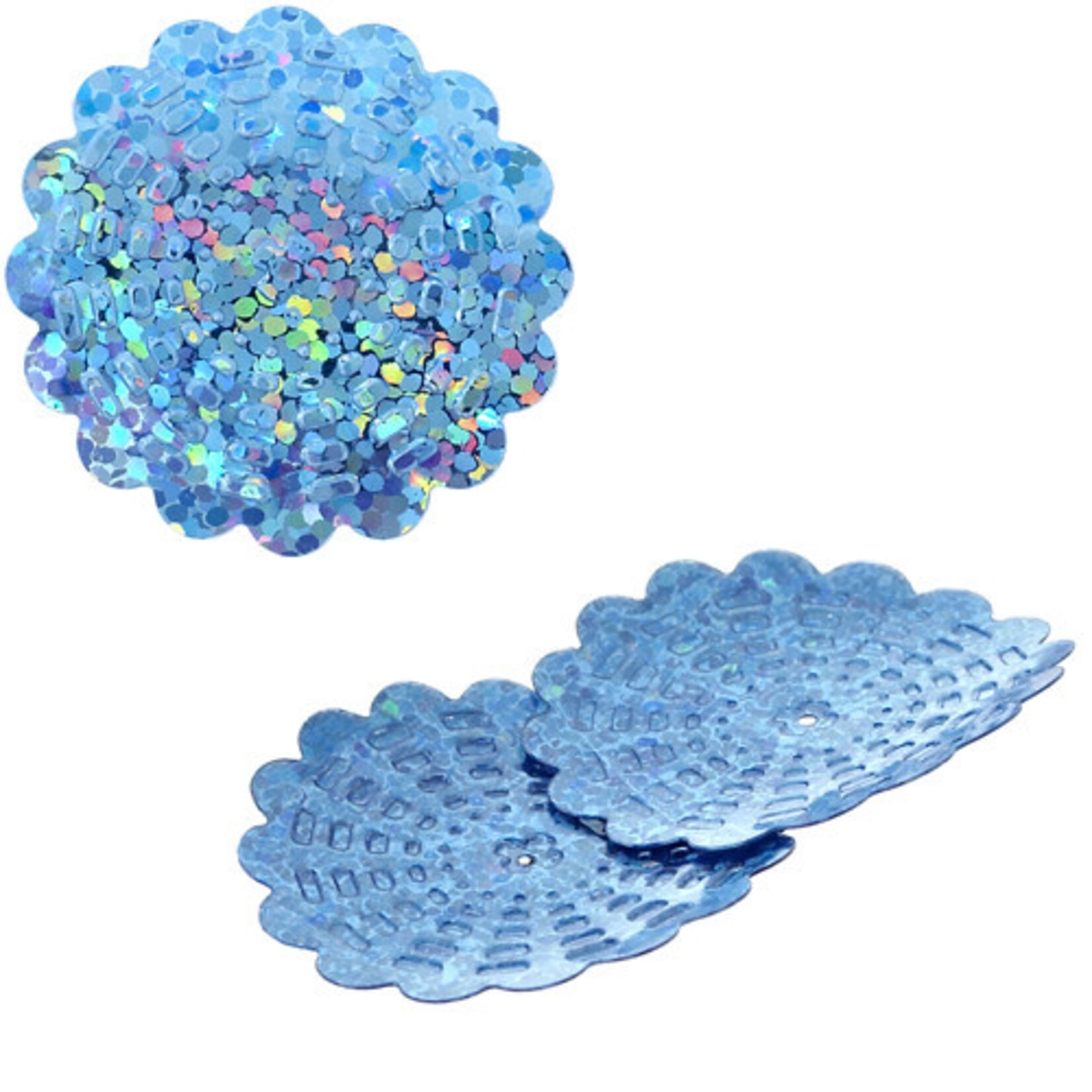Sequins Hologram 29mm With Hole Flower (100 grams)