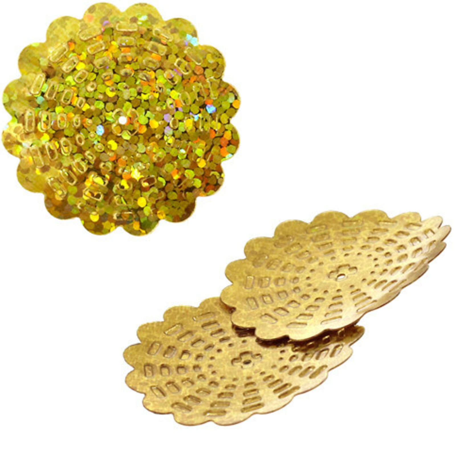 Sequins Hologram 29mm With Hole Flower (100 grams)