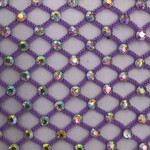 Rhinestone Fishnet AB Mesh - Lilac